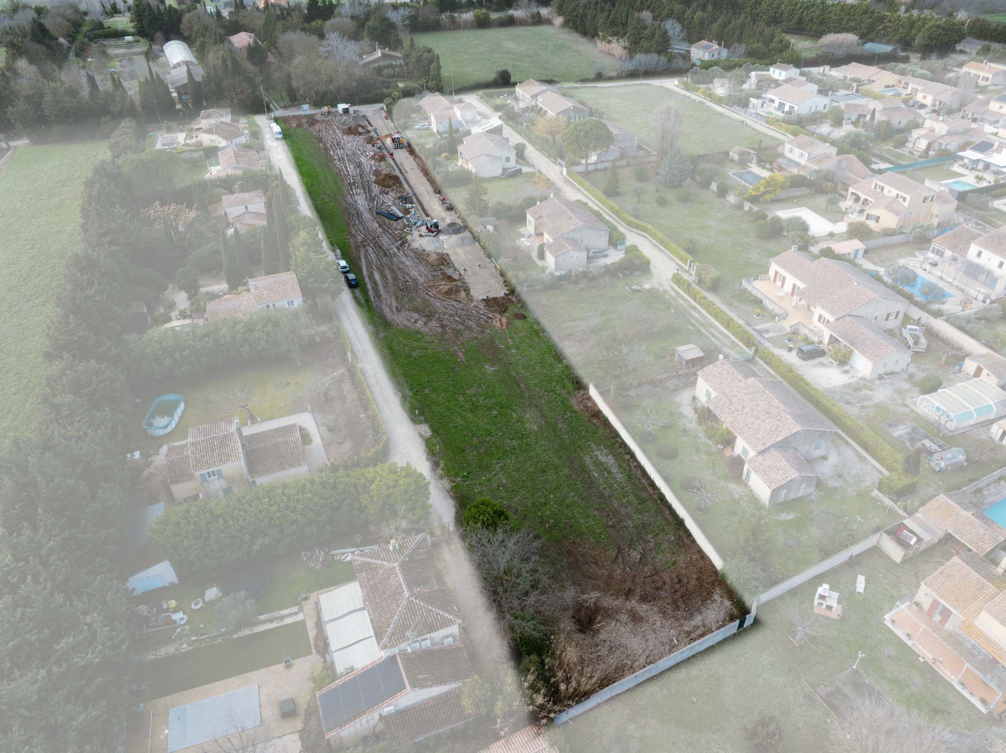 Vue drone 2 — Fontvieille Saint-Benoît